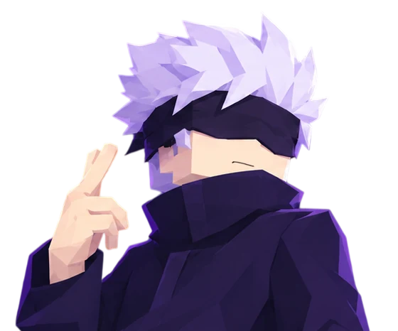 Gojo-inspired character using a cursed technique